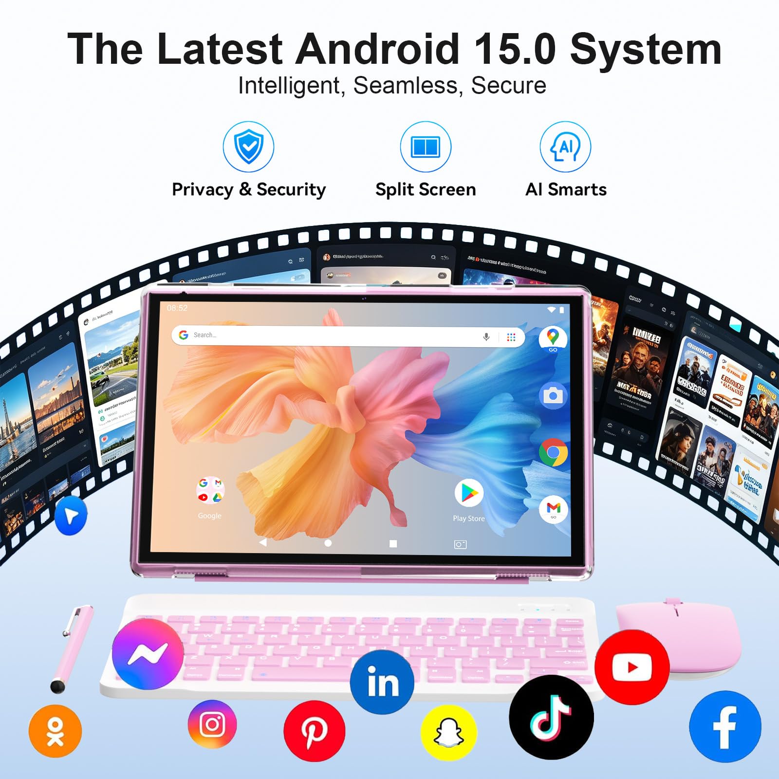 Amazon.com : 10 inch Tablet 2 in 1 Android 15 Tablets with